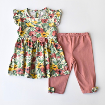 Ensemble décontracté Wildflower Heart pour filles
