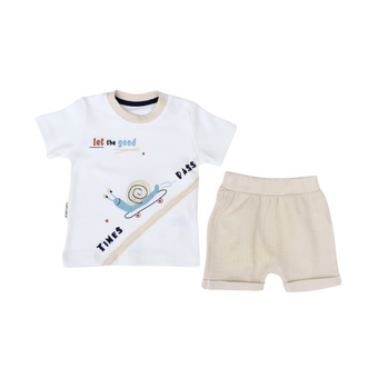 Ensemble court élégant escargot pour bébé garçon