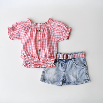 Picnic Chic Girls Denim Set