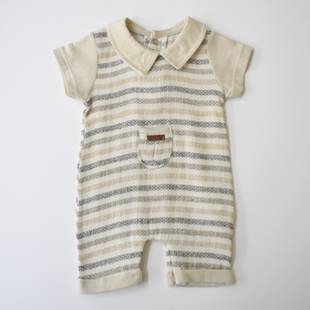 Striped Baby Dressy Overall