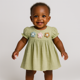 Summer Bloom Girls Cotton Dress