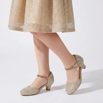 Pearl Pendant Girls Formal Shoes
