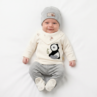 Cute Panda Newborn 5PC Set