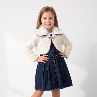 Royal Charm Bolero & Denim Dress Set