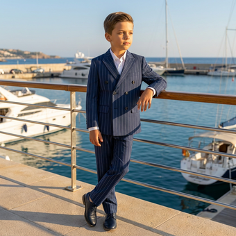 Cool Stripes Boys Suit