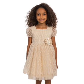 Robe formelle pour filles en dentelle Lina