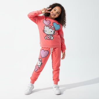Ensemble décontracté pour filles Kitty Cat