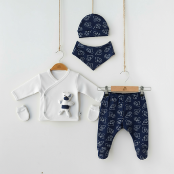 Ensemble de 5 pièces pour nouveau-né Soft Paws