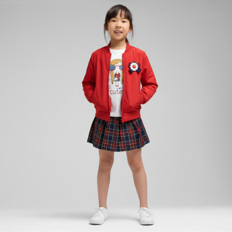 Stylish Square Girls Skirt Set