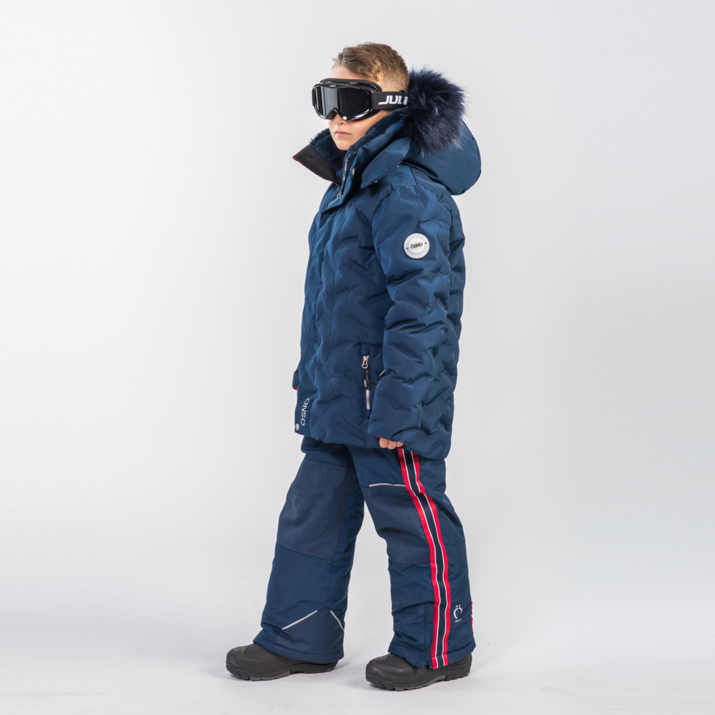 Willy's Luxury boys snowsuit with fur-lined hood by Junior Kids