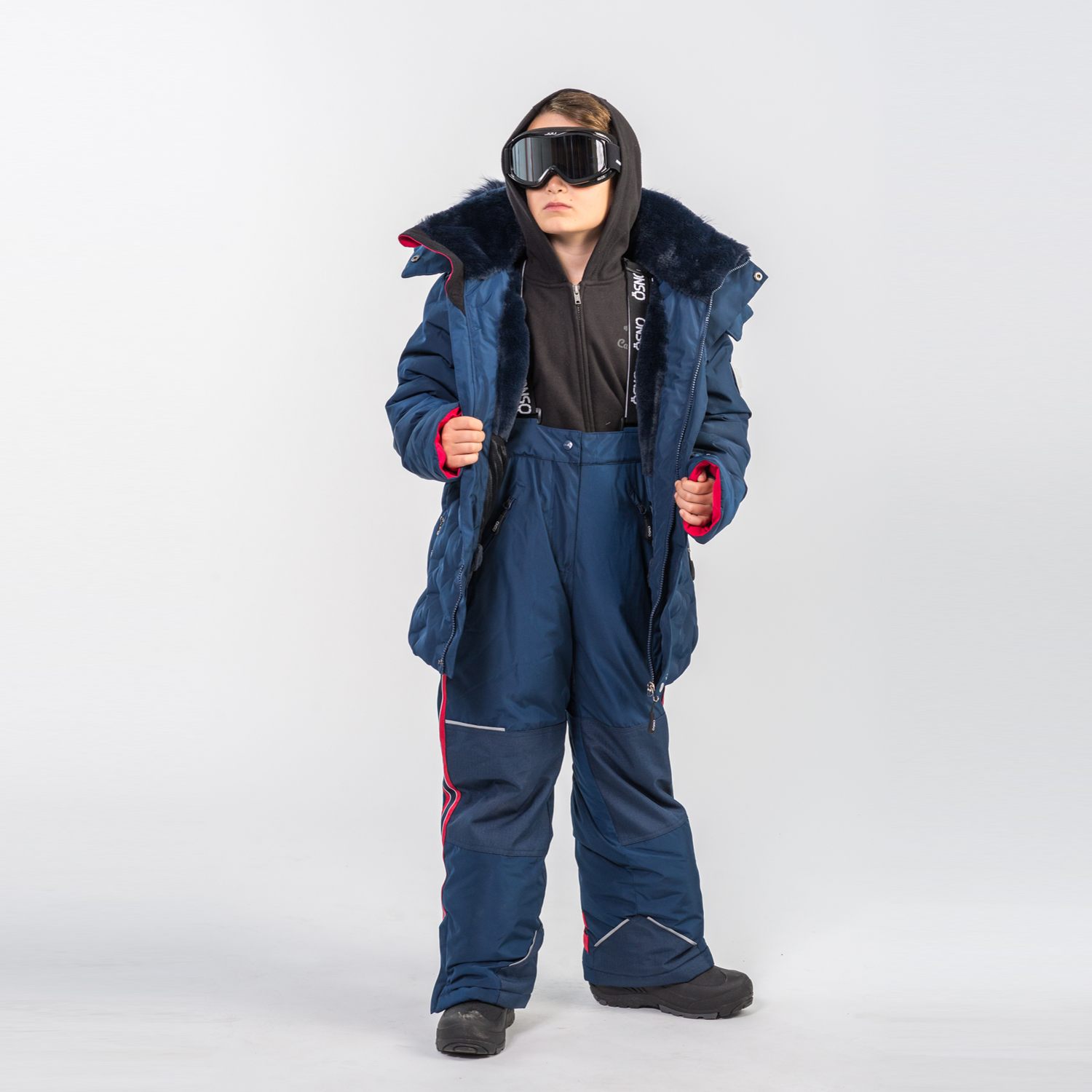 Willy's Luxury boys snowsuit with fur-lined hood by Junior Kids