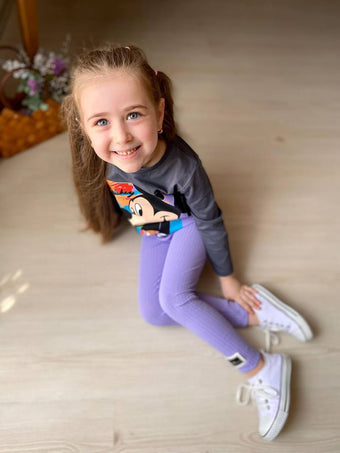 Vibrant Girls' Cotton Leggings Set