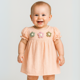 Summer Bloom Girls Cotton Dress