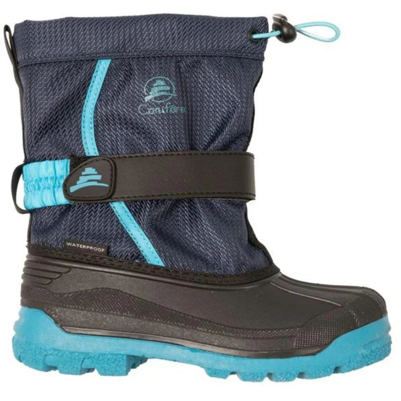 Ash's Kids Winter Boots in navy, a durable insulated winter boot sized for toddlers through youth, sold at JuniorKids.ca now.