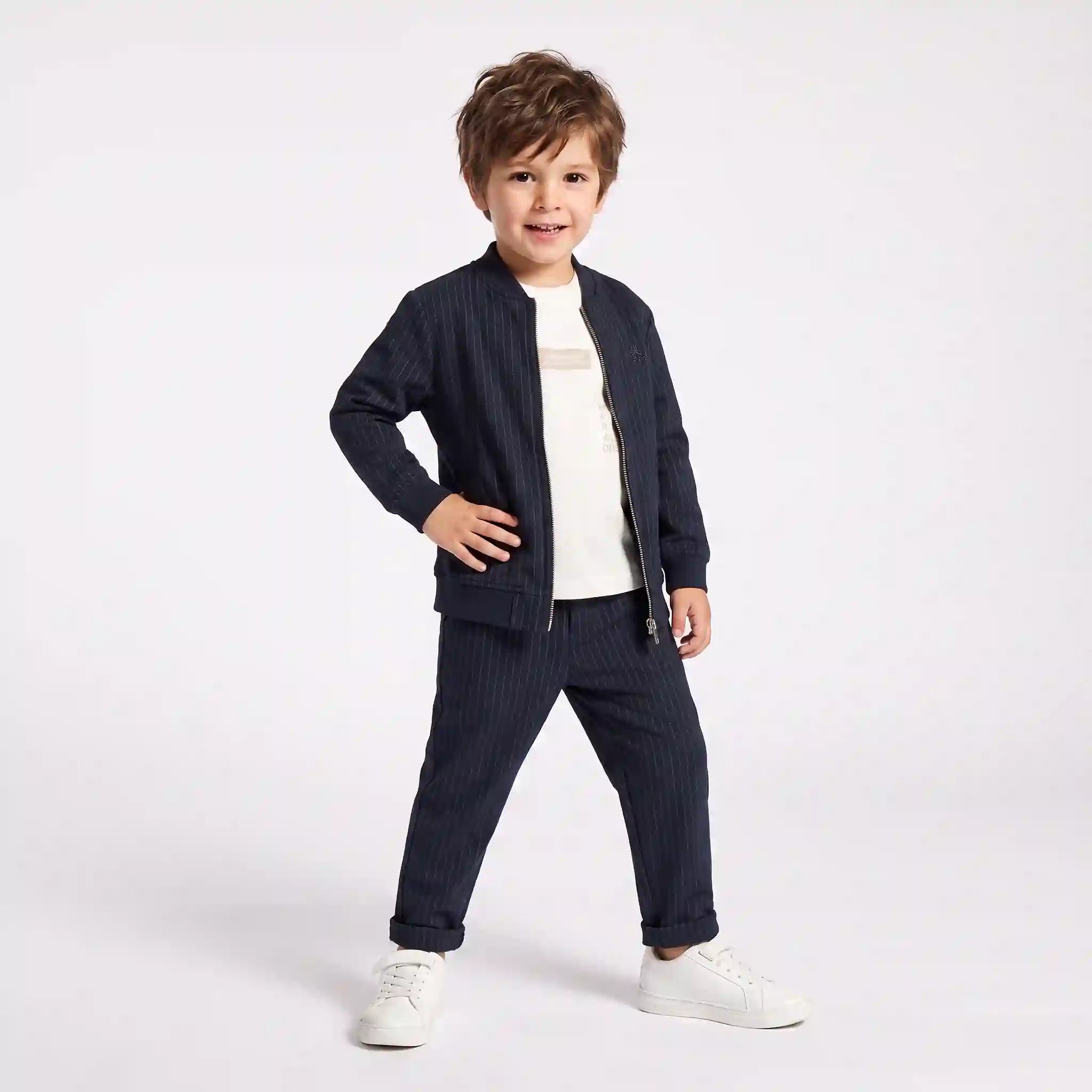 Soft Stripes Boys 3PC Dress Set