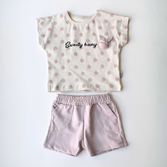 Dotted Charm Girls Casual Set