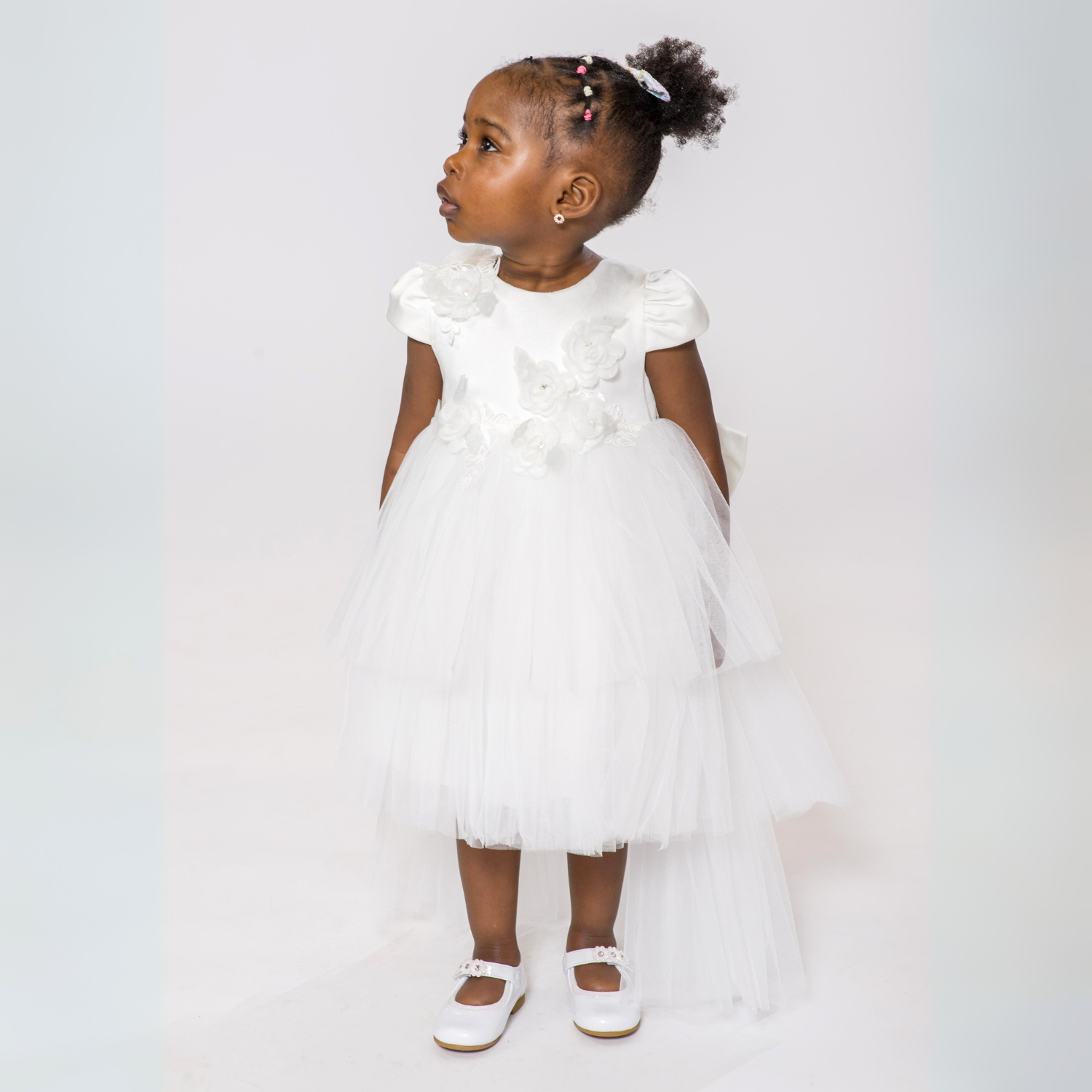 Cutie Cathy High Low Dress Offwhite 6 12M