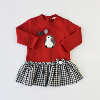 Penguin Chic Girls Dress Set