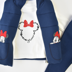 Baby Girl 3-Piece Winter Set - Floral Puffer Vest with Shirt & Trouser main image 1