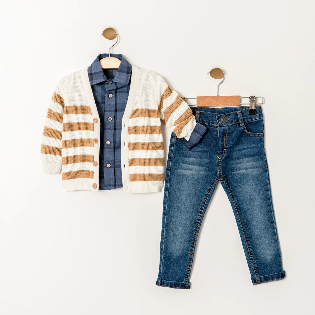 Ensemble pull et jean cool pour grand-père