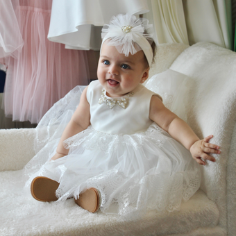 Hearts & Pearls Baby Dress