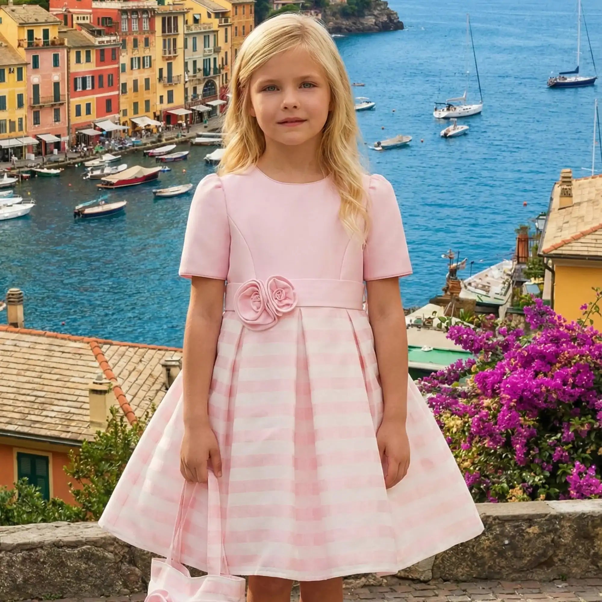 Strawberry Swirl Girls Dress
