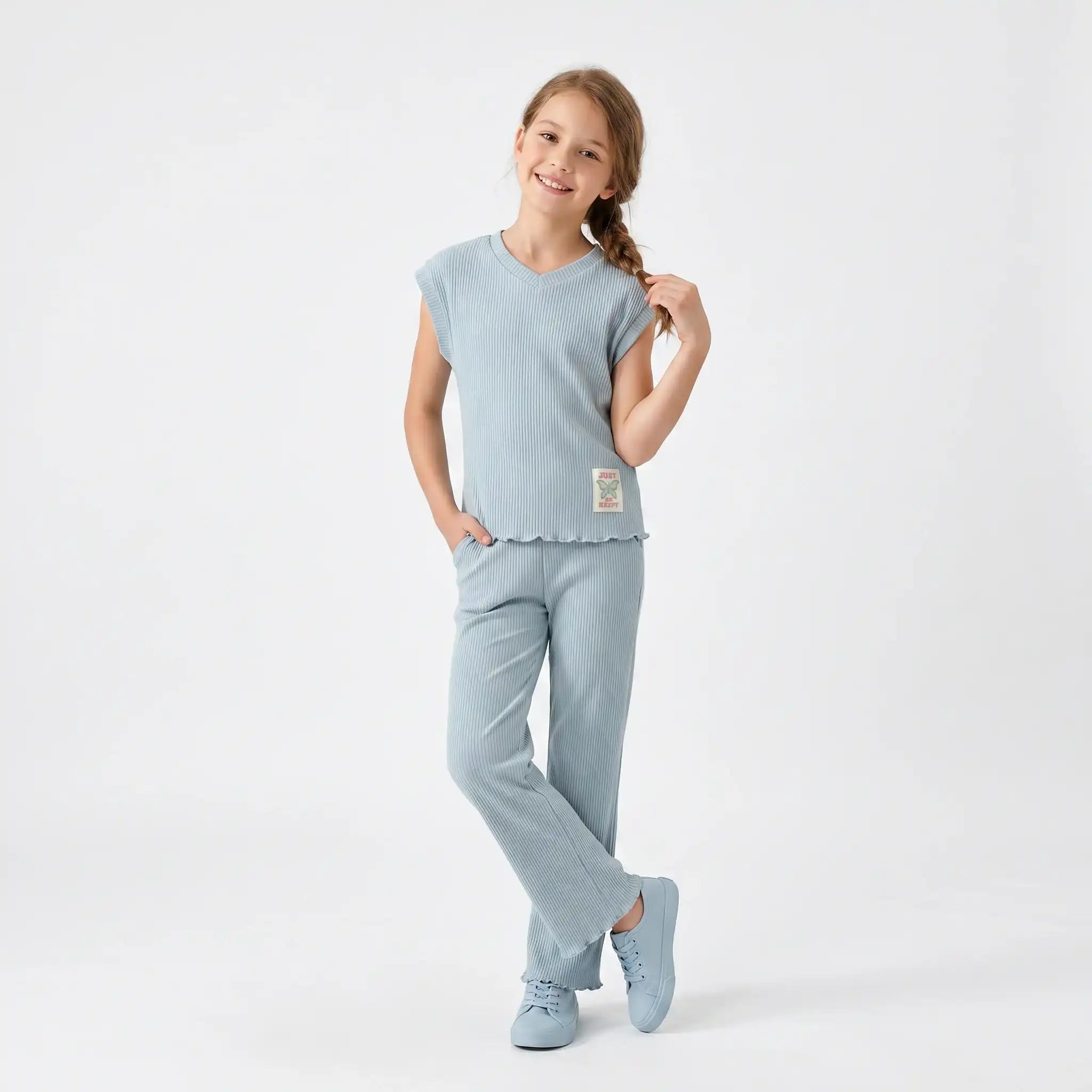 Sporty Class Girls Casual Set