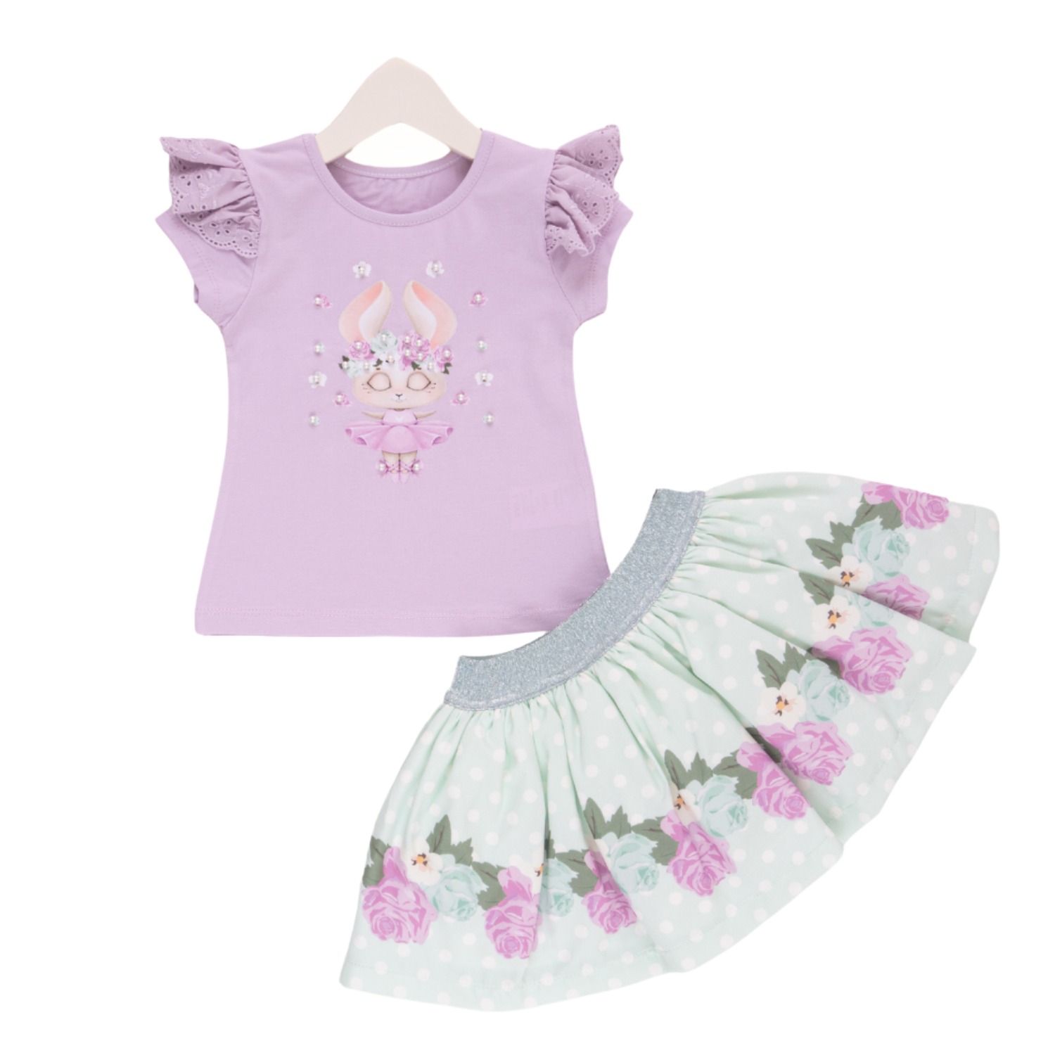 Fruity Fifi s Girls Skirt Set Peach 4
