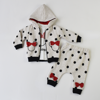 Adorable Polka Dots Hoodie Set