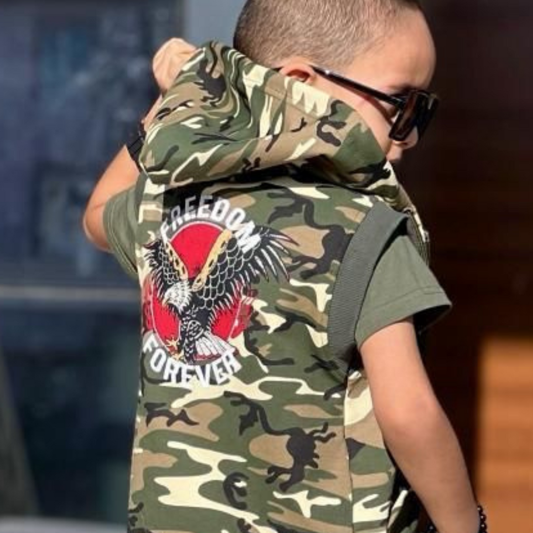 Ensemble en coton pour garçons Freedom Army