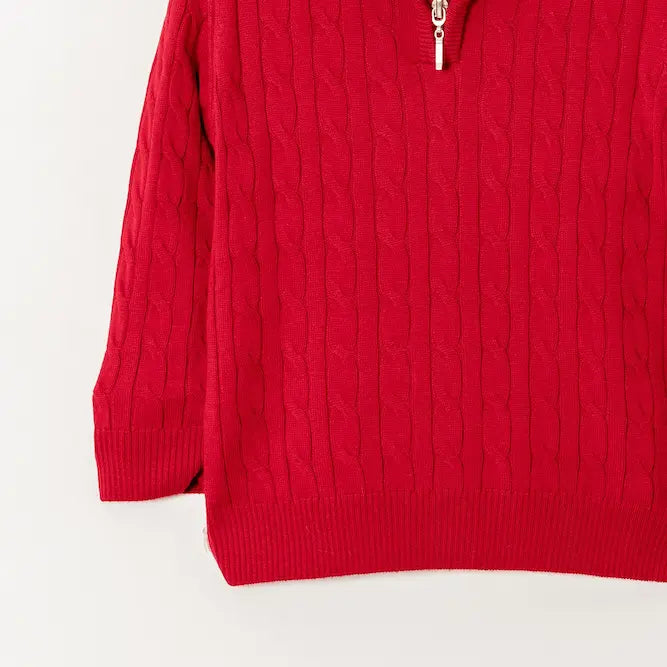 Ensemble pull et jean rouge vif