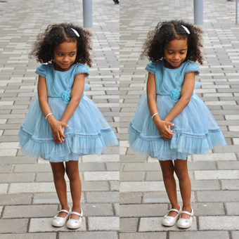 Bright Flower Girls Formal Dress