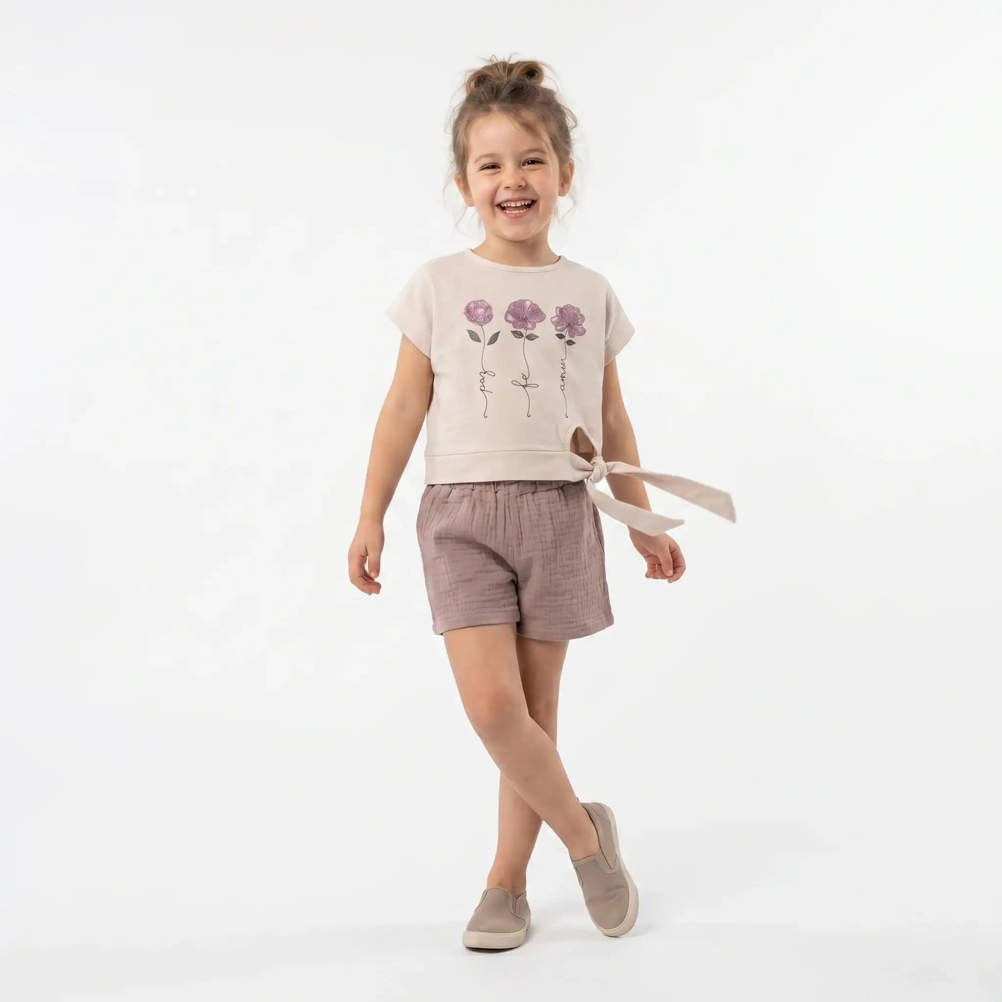 Flower Trio Girls Casual Set