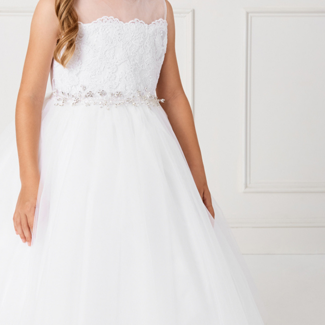 Robe de soirée Isabella Ivory pour filles
