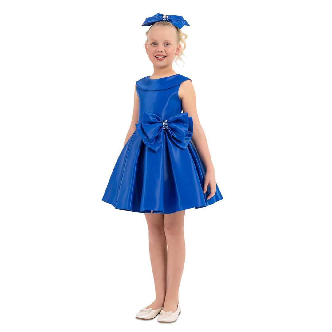 Robe formelle pour filles en satin stellaire
