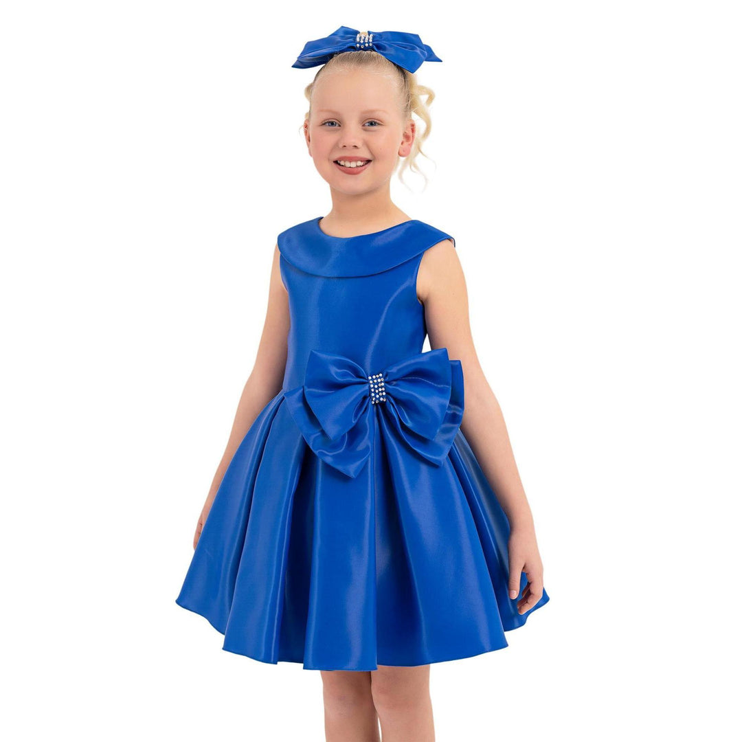 Robe formelle pour filles en satin stellaire