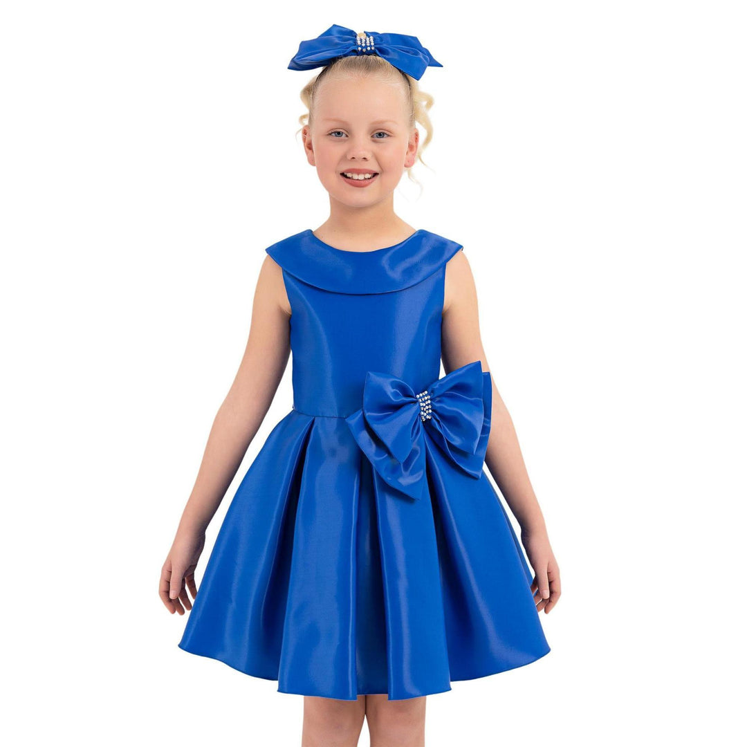 Robe formelle pour filles en satin stellaire