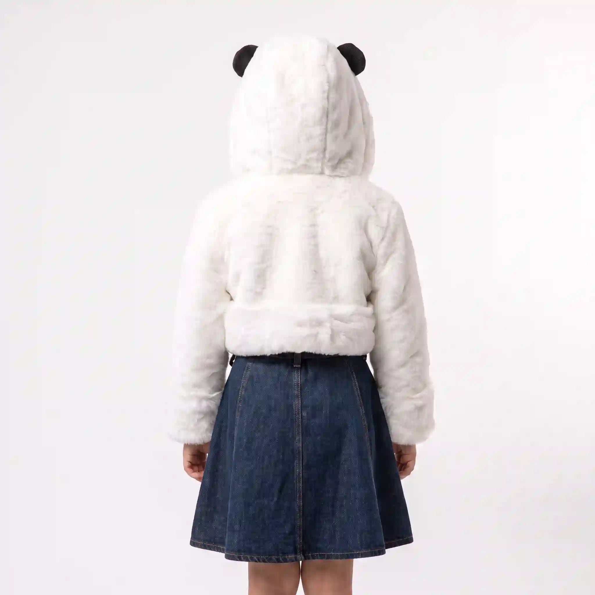 Denim Panda Girls Dress