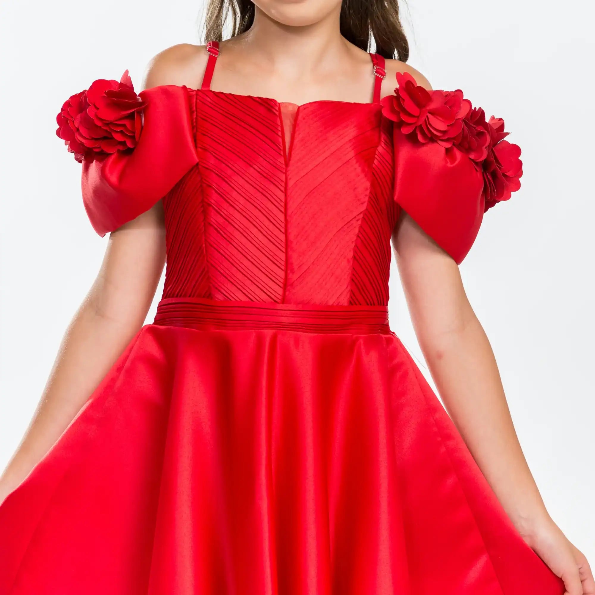 Miss playful red dress for teens