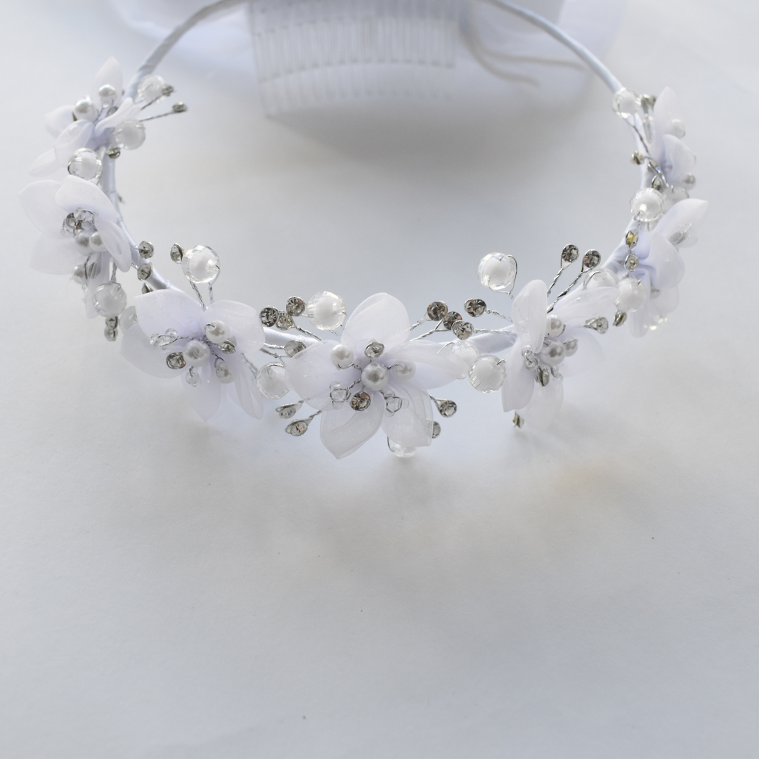 Voile à nœud fleuri pour robes de filles