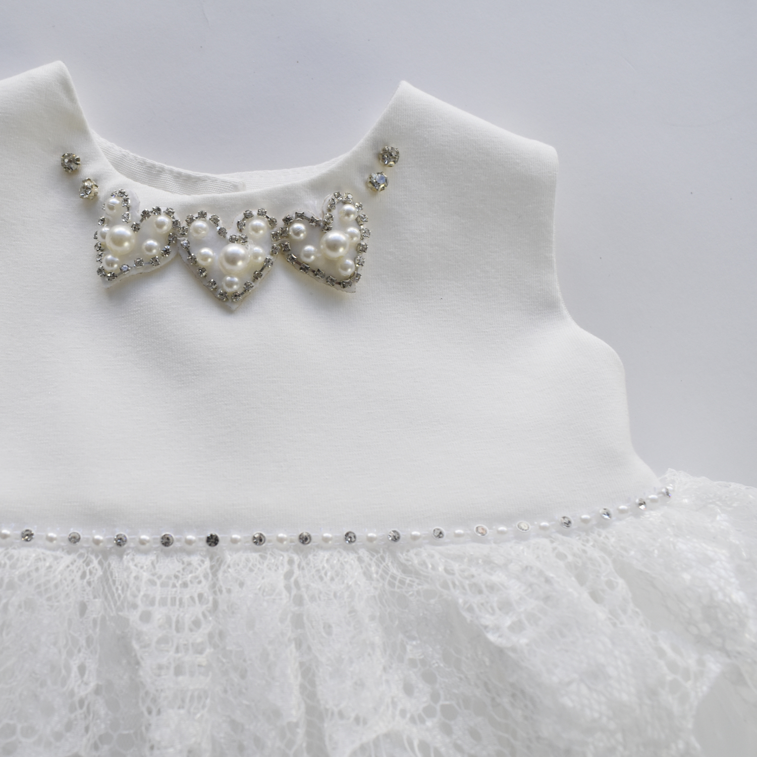 Hearts & Pearls Baby Dress