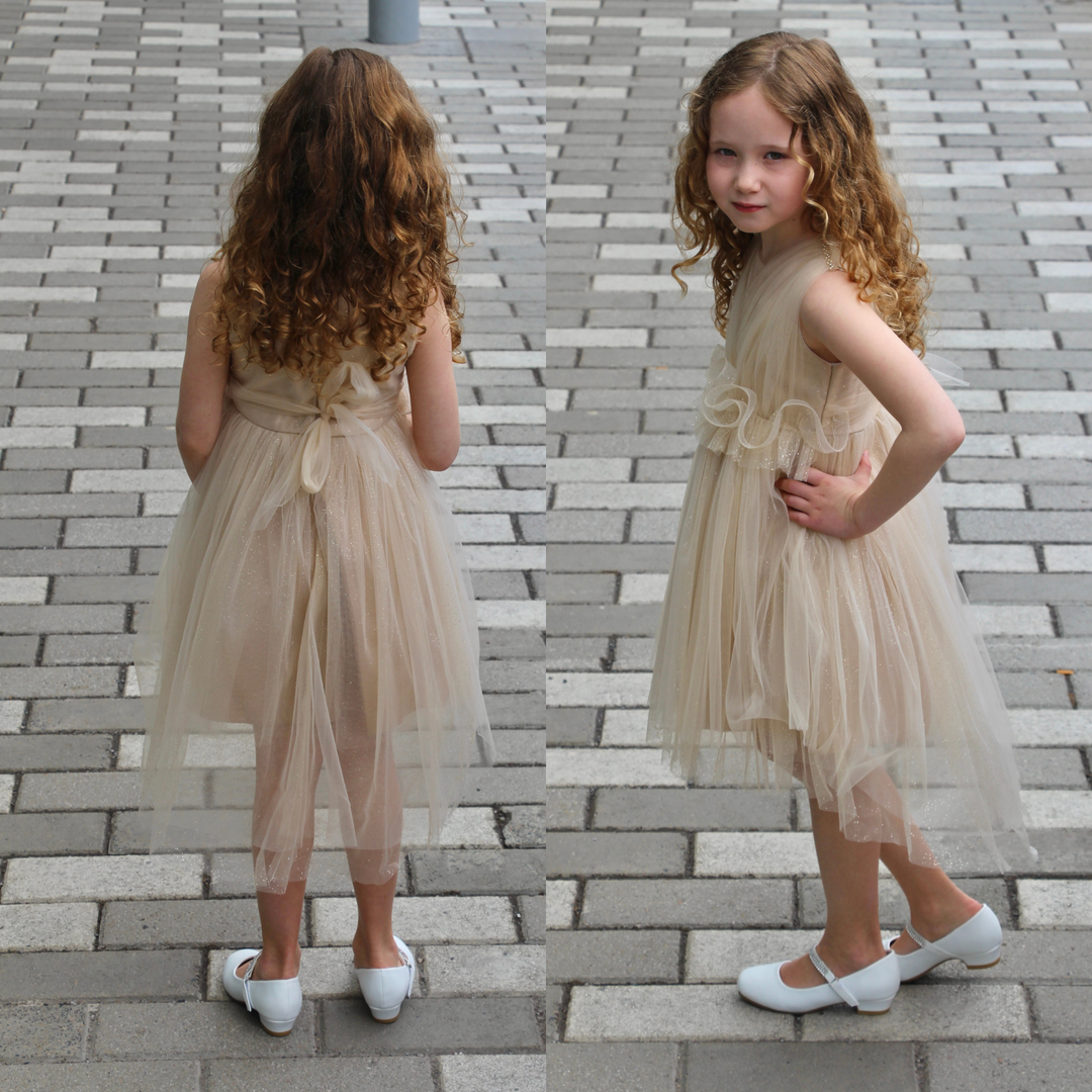Robe formelle pour filles étoiles scintillantes