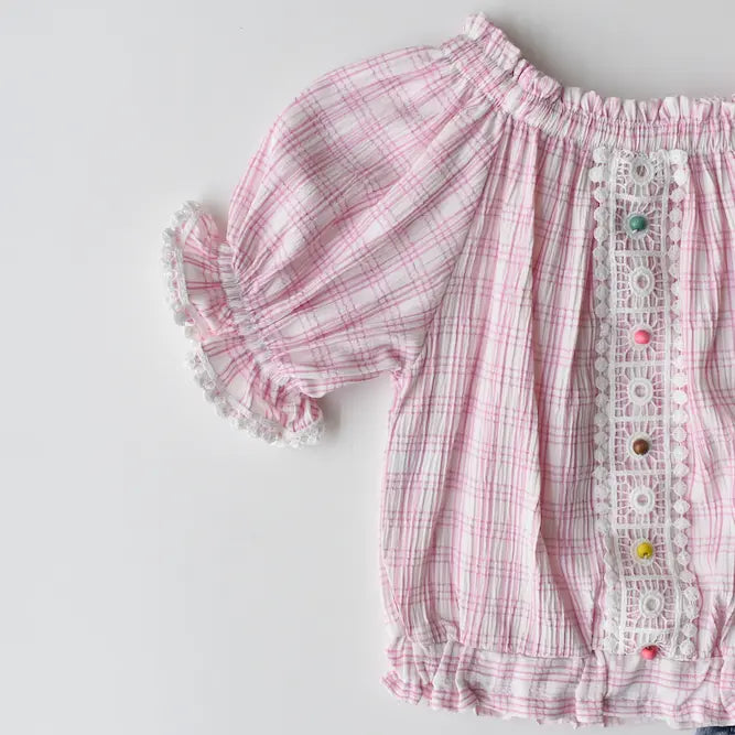 Stylish Square Girls Denim Set