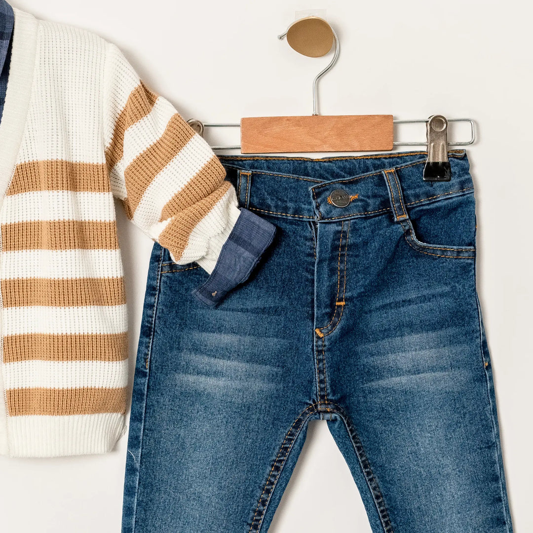 Ensemble pull et jean cool pour grand-père