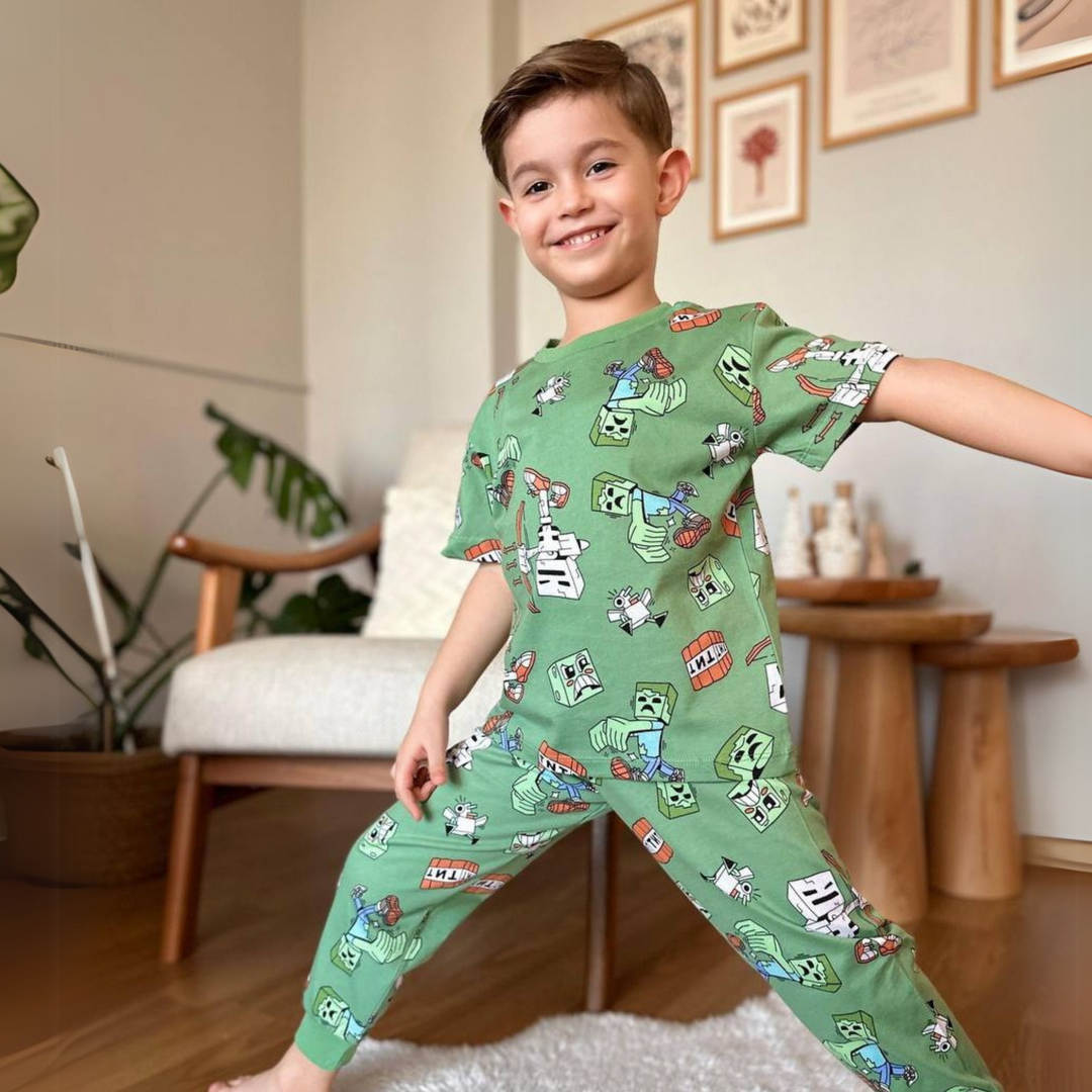 Ensemble pyjama Pixel Adventure pour garçon