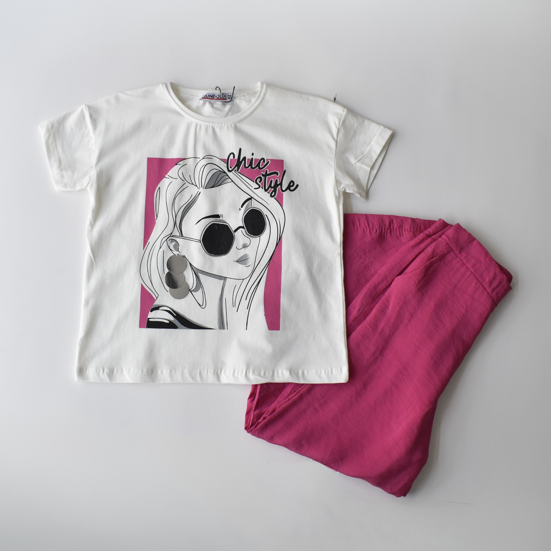 Sunglass Style Girls Casual Set