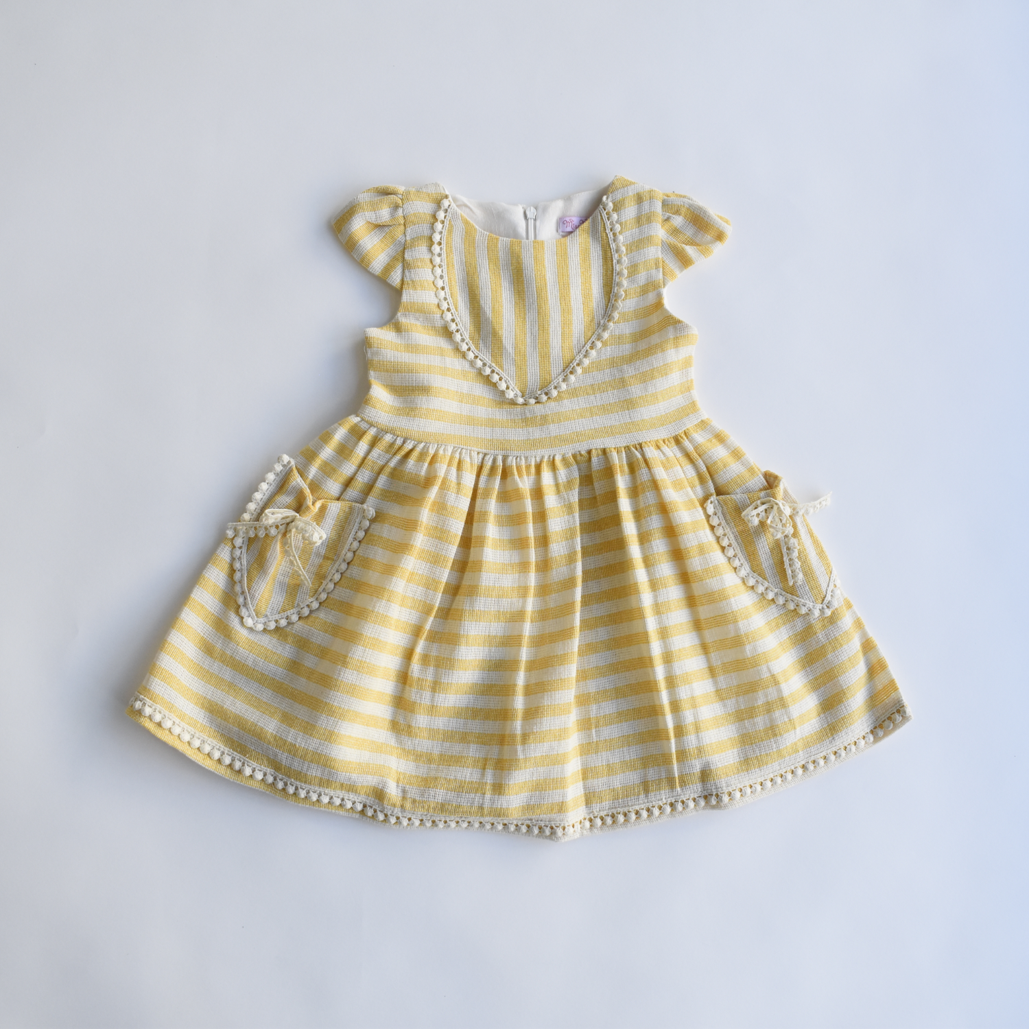 Sunshine Stripes Girls Cotton Dress