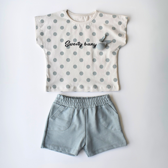 Dotted Charm Girls Casual Set