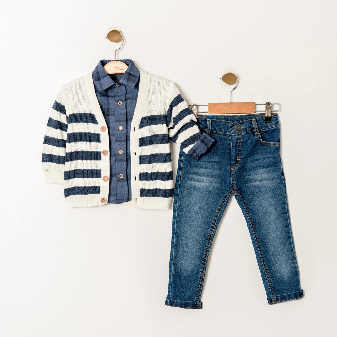 Ensemble pull et jean cool pour grand-père