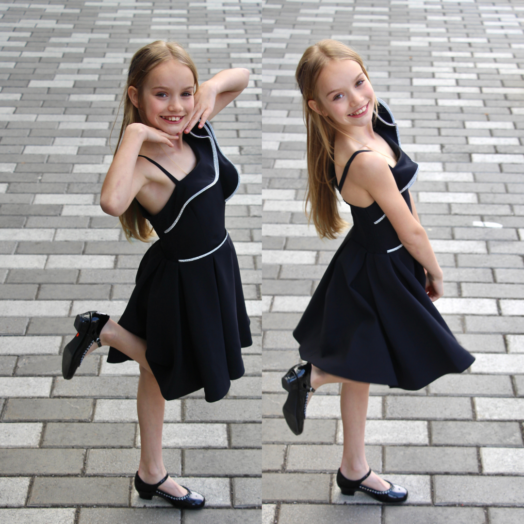 Robe de soirée élégante pour préadolescentes de célébrités